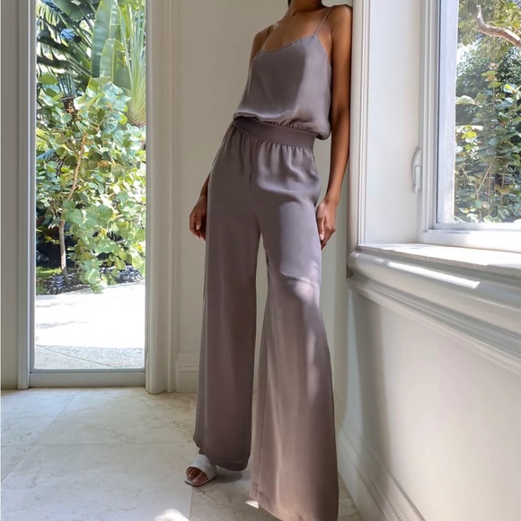 Babaton Pants - NWT Aritzia Babaton Scala Jumpsuit in Fawn Pink Rose Size Medium